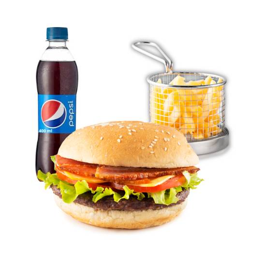 Combo Hamburguesa + Pepsi + Papas Fritas