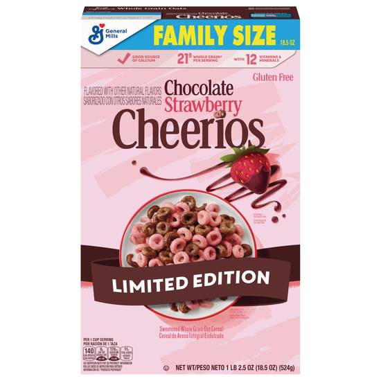 Cheerios Sweetened Whole Grain Oat Cereal (chocolate-strawberry)