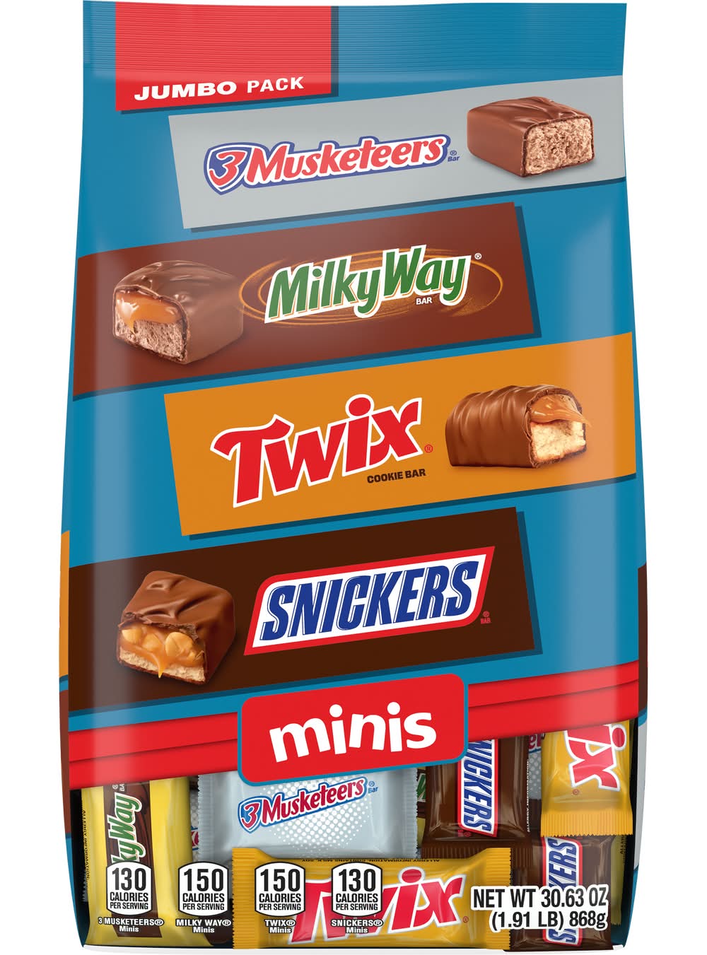 Mars Wrigley Assorted Minis Candies Jumbo pack (30.63 oz)