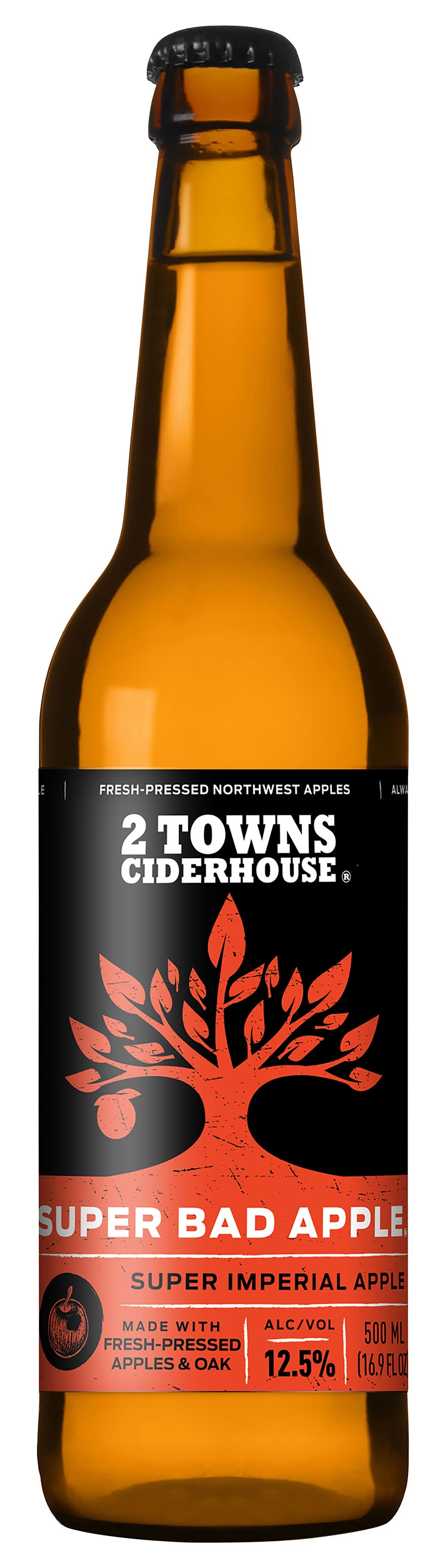 2 Towns Ciderhouse Super Bad Apple Imperial Cider (16.9 fl oz)