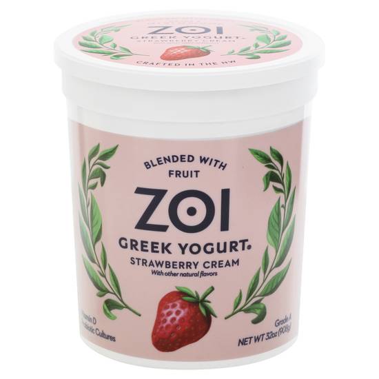 Zoi Strawberry Cream Blended Greek Yogurt