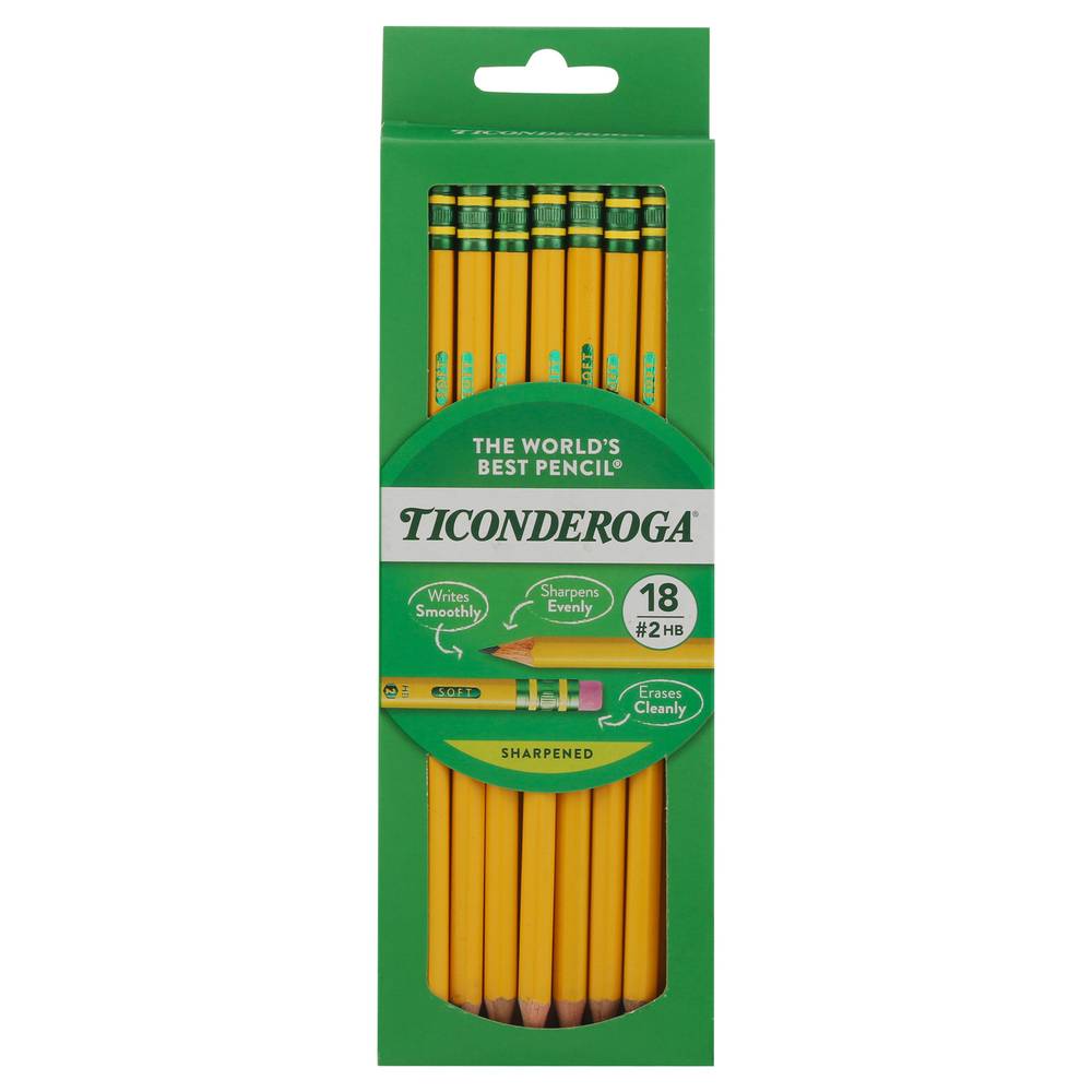 Ticonderoga Sharpened No. 2 Hb Pencils (18 ct)