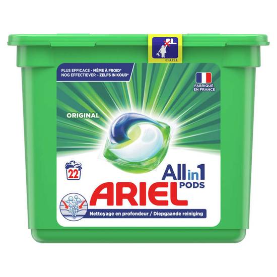 Ariel all in 1 pods lessive en capsule original 22 lavages 554.4 g