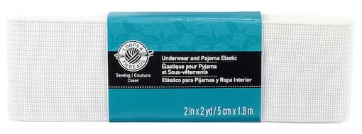 Loops & Threads Underwear & Pajama Elastic, 2" x 2yd, White