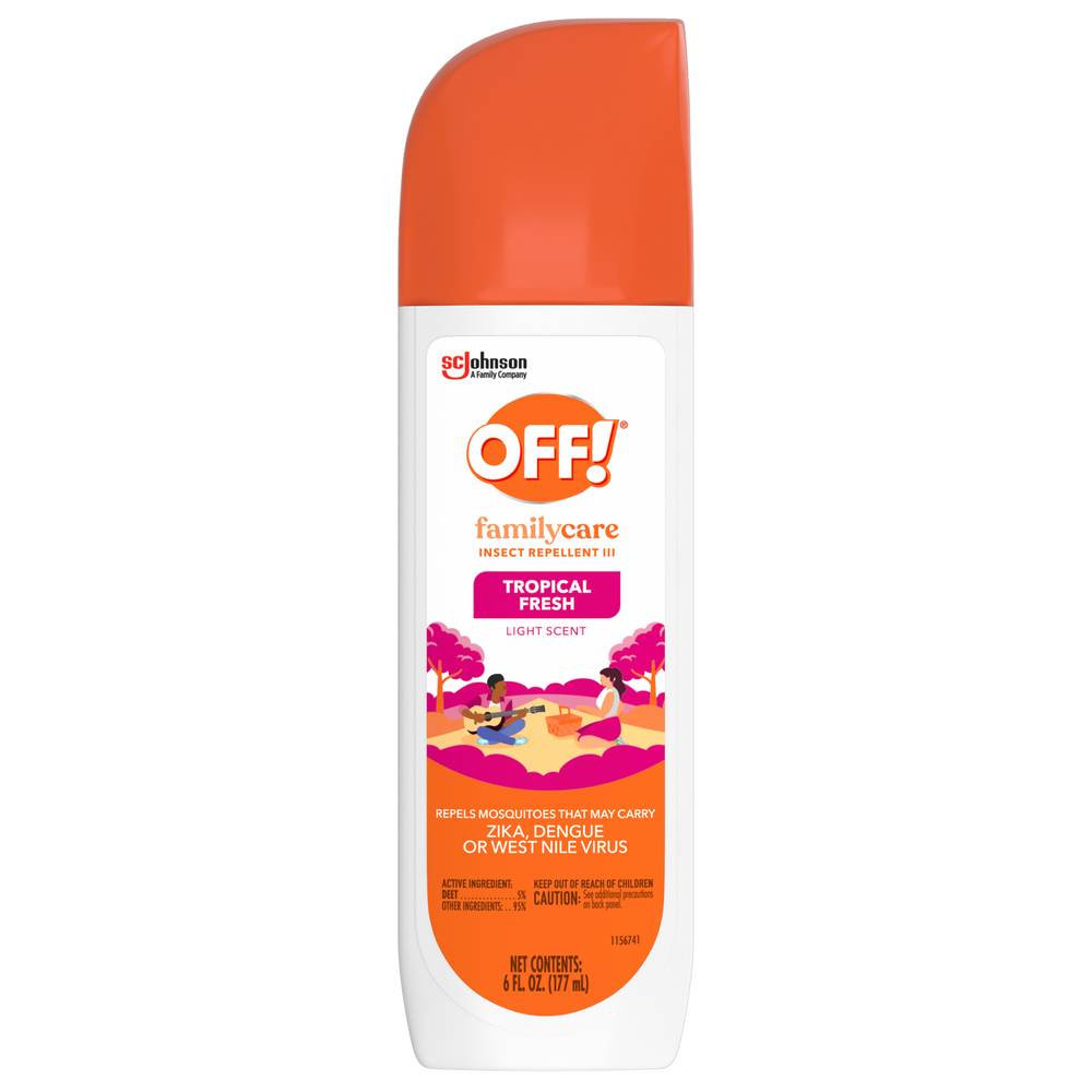 OFF! Insect Repellent Pump Bug Spray Tropical Fresh Scent (6 fl oz)