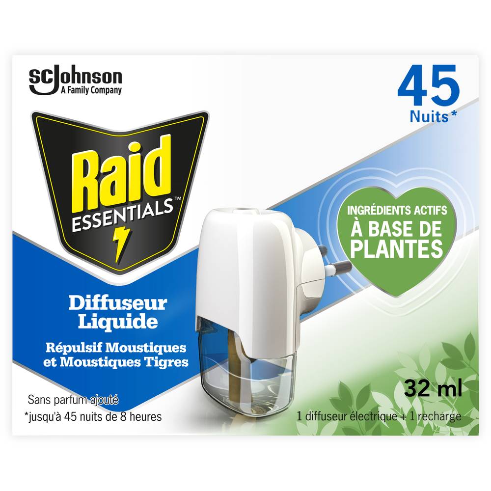 Raid - Essential électrique liquide repulsif moustiques