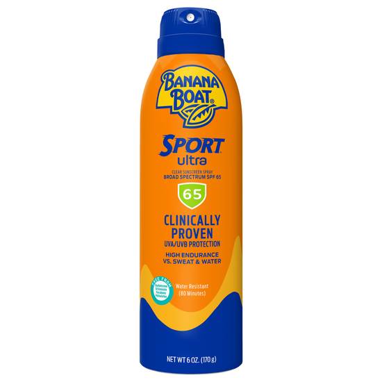 Banana Boat Sport Ultra Broad Spectrum Spf 65 Ultra Clear Sunscreen Spray