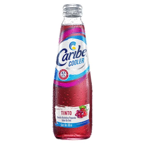Caribe cooler bebida alcohólica sabor tinto (botella 300 ml)