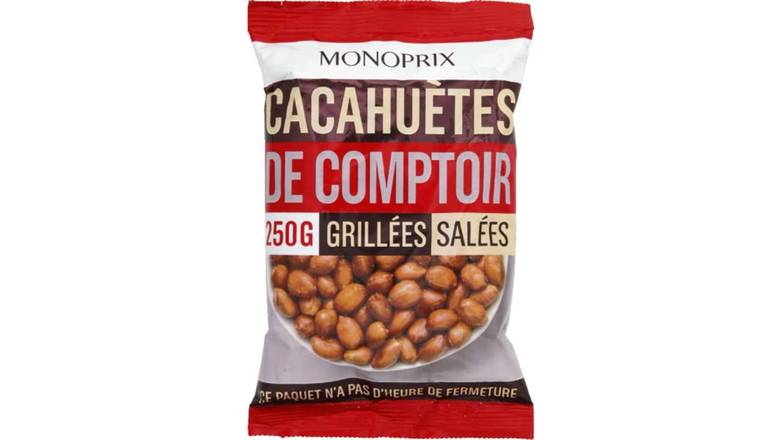 Monoprix - Cacahuètes de comptoir grillées et salées