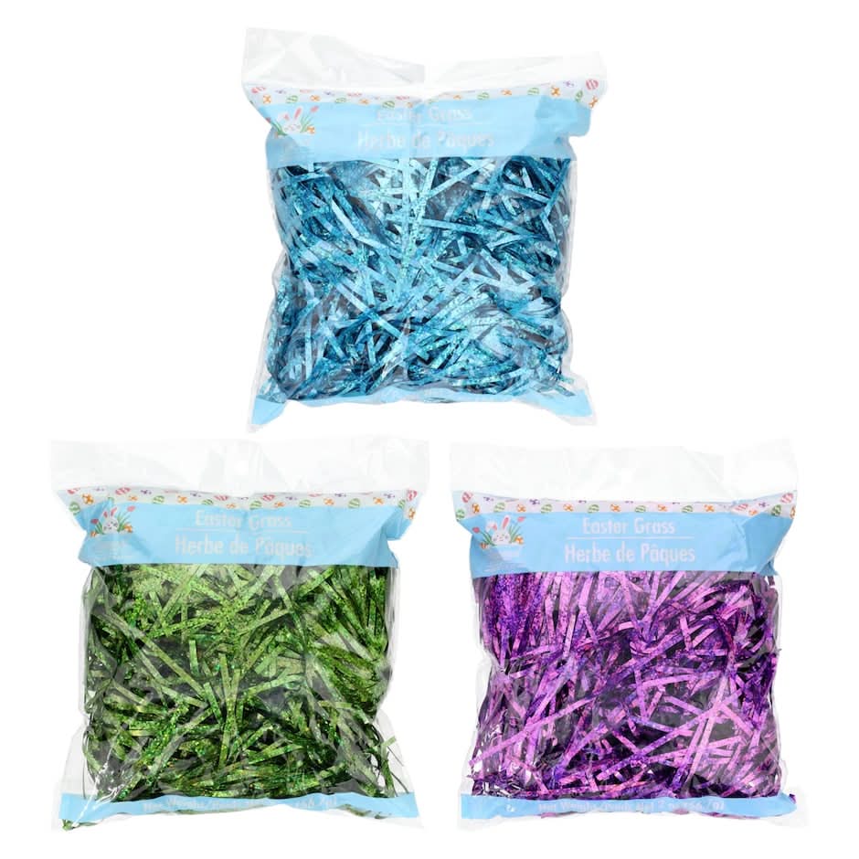 Seasonal collection Colorful Holographic Easter Grass, 1-ct.