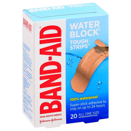 Band-Aid Water Block Tough Strips One Size Waterproof Bandages (20 ct)