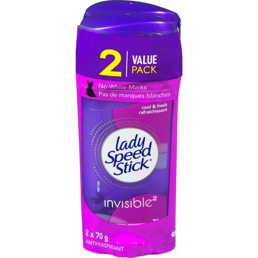 Lady Speed Stick Invisible Cool & Fresh Antiperspirant (140 g, 2 ct)