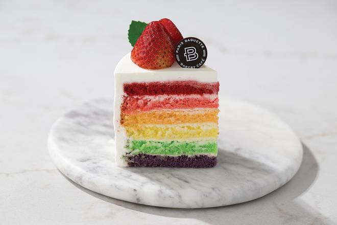 Rainbow Cake Slice