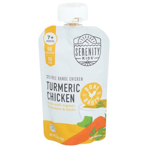 Serenity Kids Turmeric Chicken with Bone Broth Toddler Pouch