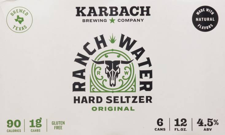 Karbach Brewing Co Original Ranch Water Hard Seltzer (6 ct, 12 fl oz)