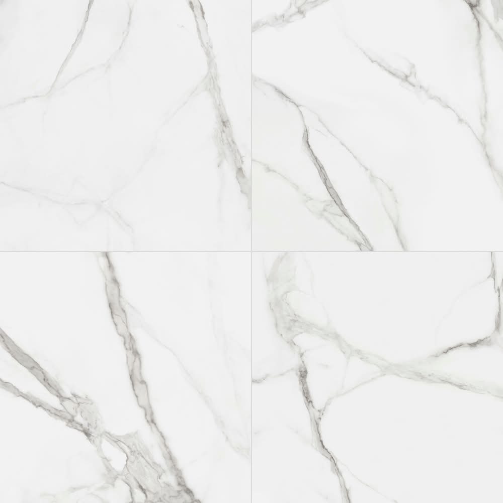 Satori Regent Calacatta 32-in x 32-in Polished Porcelain Marble look Floor and Wall Tile ( 13.78-sq ft / Carton )