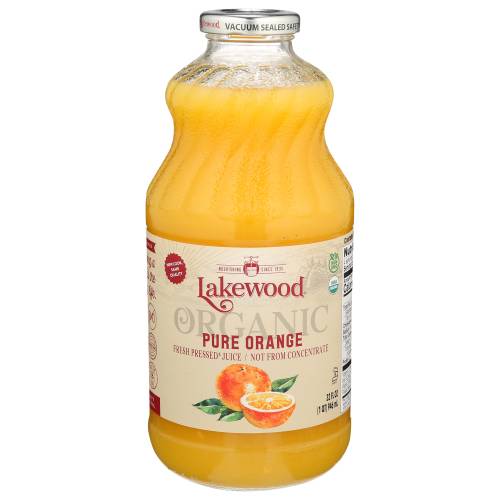 Lakewood Organic Pure Orange Fresh-Pressed Juice Not From Concentrate