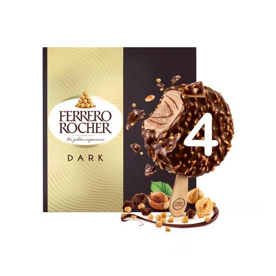 FERRERO ROCHER Bâtonnet glacé noisette et chocolat noir 4 pièces
