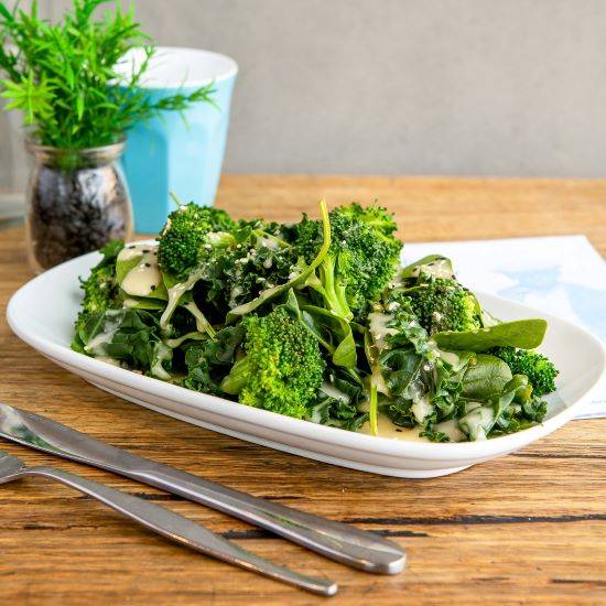 Spinach, Kale & Broccoli Salad