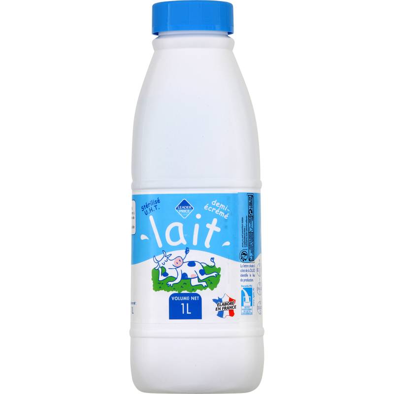 Leader Price - Lait demi-écrémé (1L)