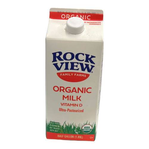 Rockview Organic Whole Milk With Vitamin D (.5 gal)
