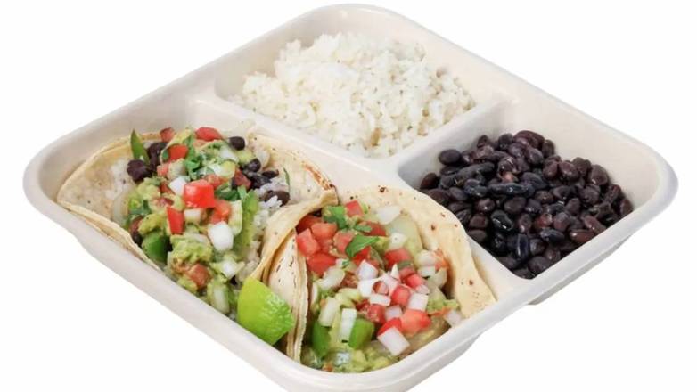 Vegetarian 2 Taco Plate