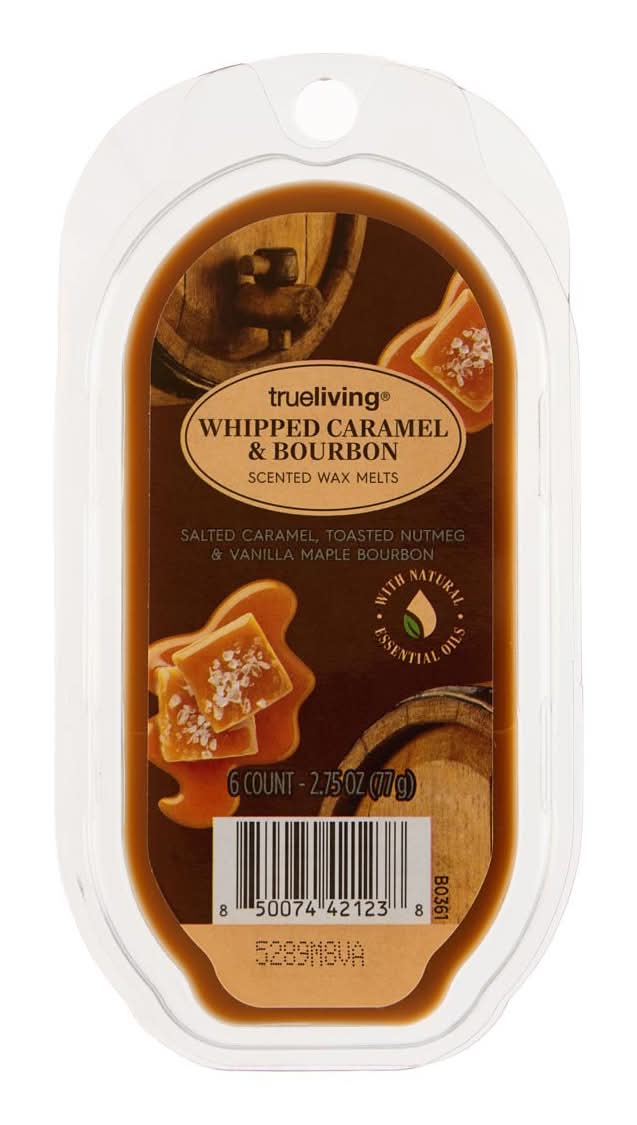 TrueLiving Scented Wax Melts, Whipped Caramel & Bourbon (2.75 oz, 6 ct)