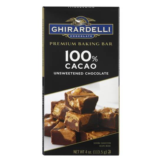 Ghirardelli Unsweetened 100% Cacao Premium Baking Bar