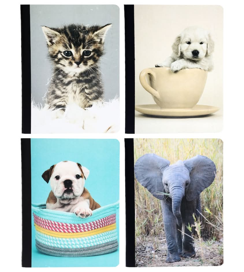 Jot Animal Printed Composition Notebooks, 100 Pages