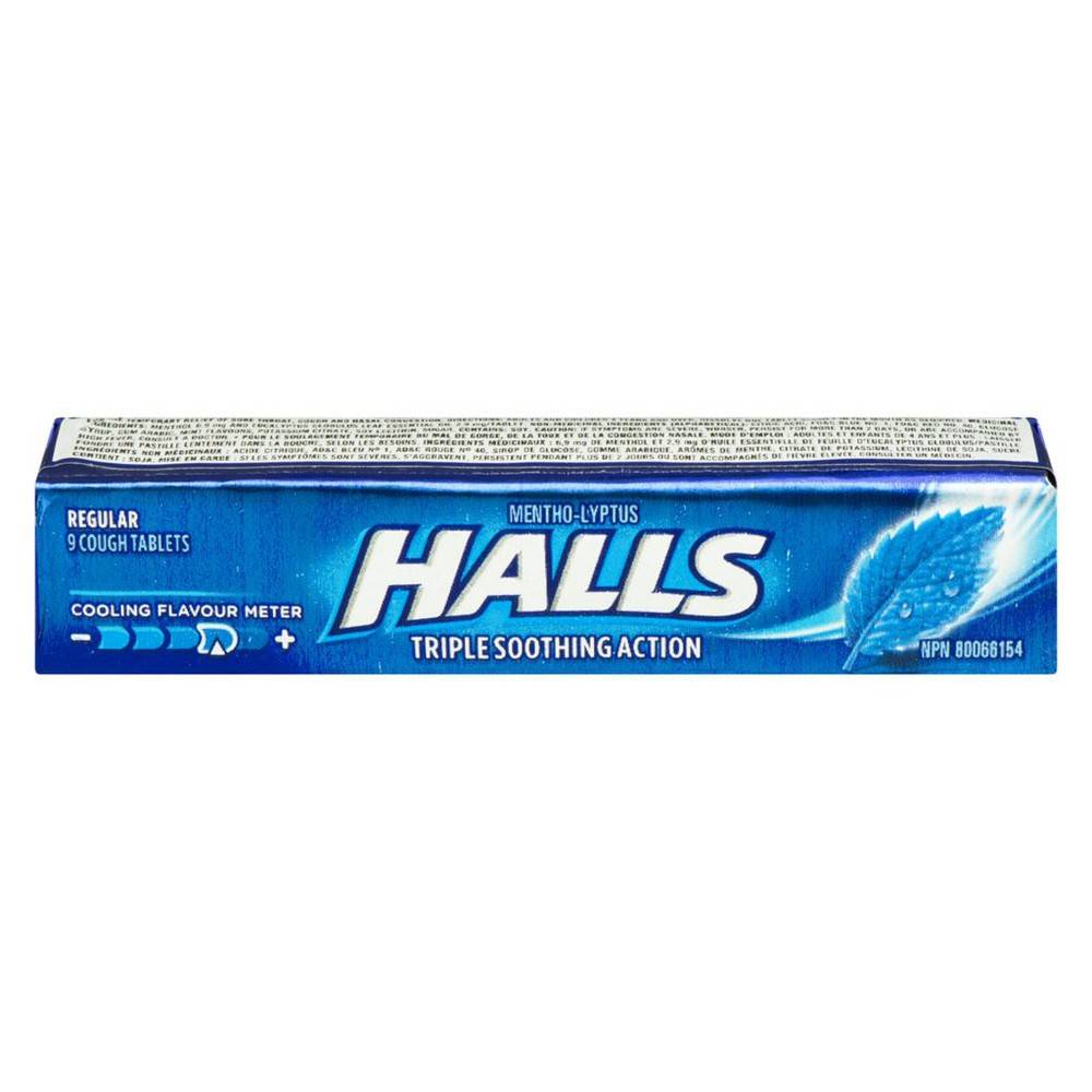 Halls pastilles au menthol contre la toux, 9 pastilles (none) - mento-lyptus, regular (9 units)