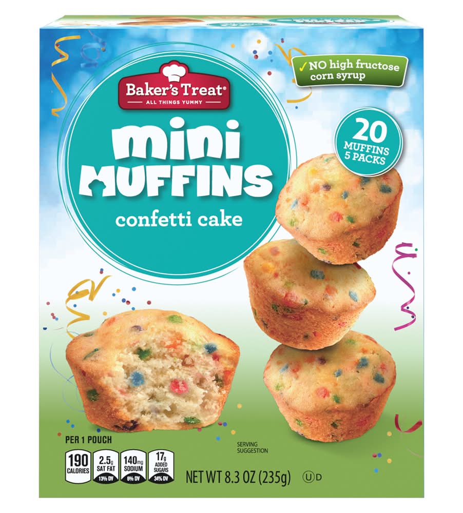 Baker's Treat Mini Confetti Cakes