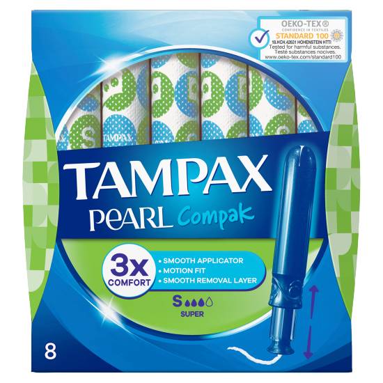 Tampax Pearl Compak Super Tampons With Applicator