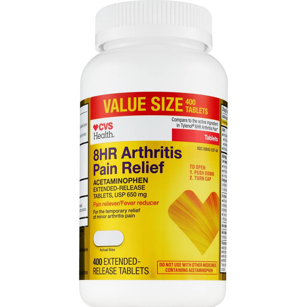 CVS Health 8HR Arthritis Pain Relief Acetaminophen 650 MG Caplets, 400 CT