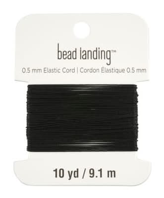 Bead Landing Elastic Cord, 10 Yd, Black