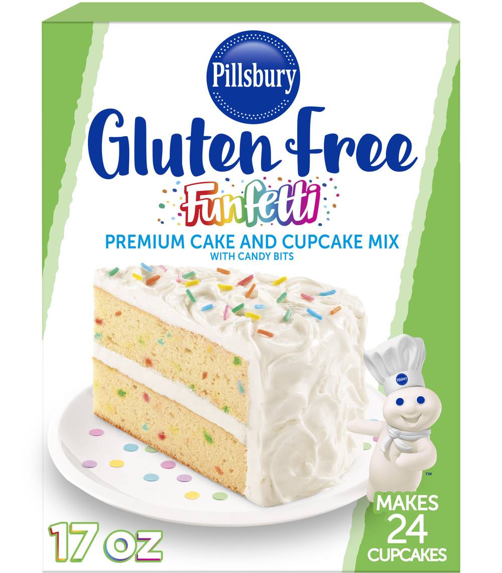 Pillsbury Gluten Free Funfetti Cake & Cupcake Mix With Candy Bits (17 oz)