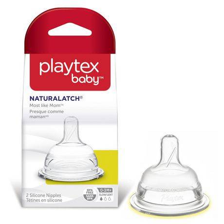Energizer Playtex Baby Naturalatch Most Like Mom Silicone Baby Bottle Nipples (pack of 2, slow flow)