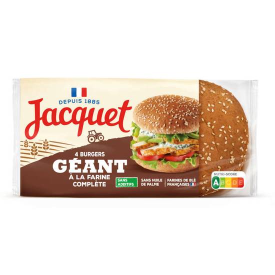 Pain à hamburger  - Géant - A la farine complète