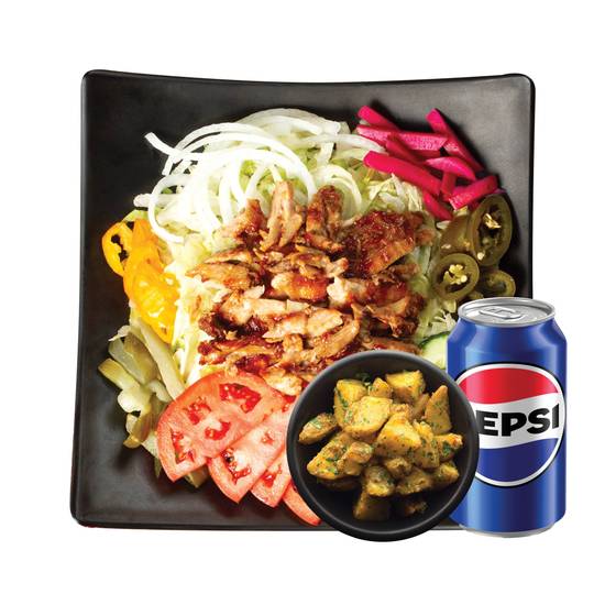 Beef Shawarma Salad Bowl Combo