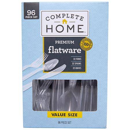 Complete Home Premium Flatware Plastic Cutlery