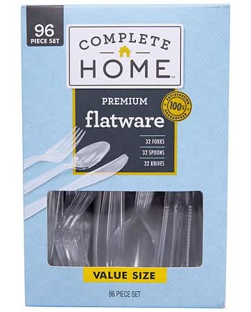 Complete Home Premium Flatware Plastic Cutlery (96 ct)
