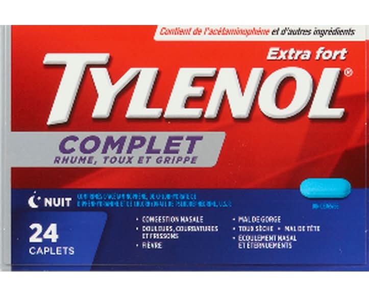 Tylenol Extra Strength Complete Nighttime Caplets (90 g)
