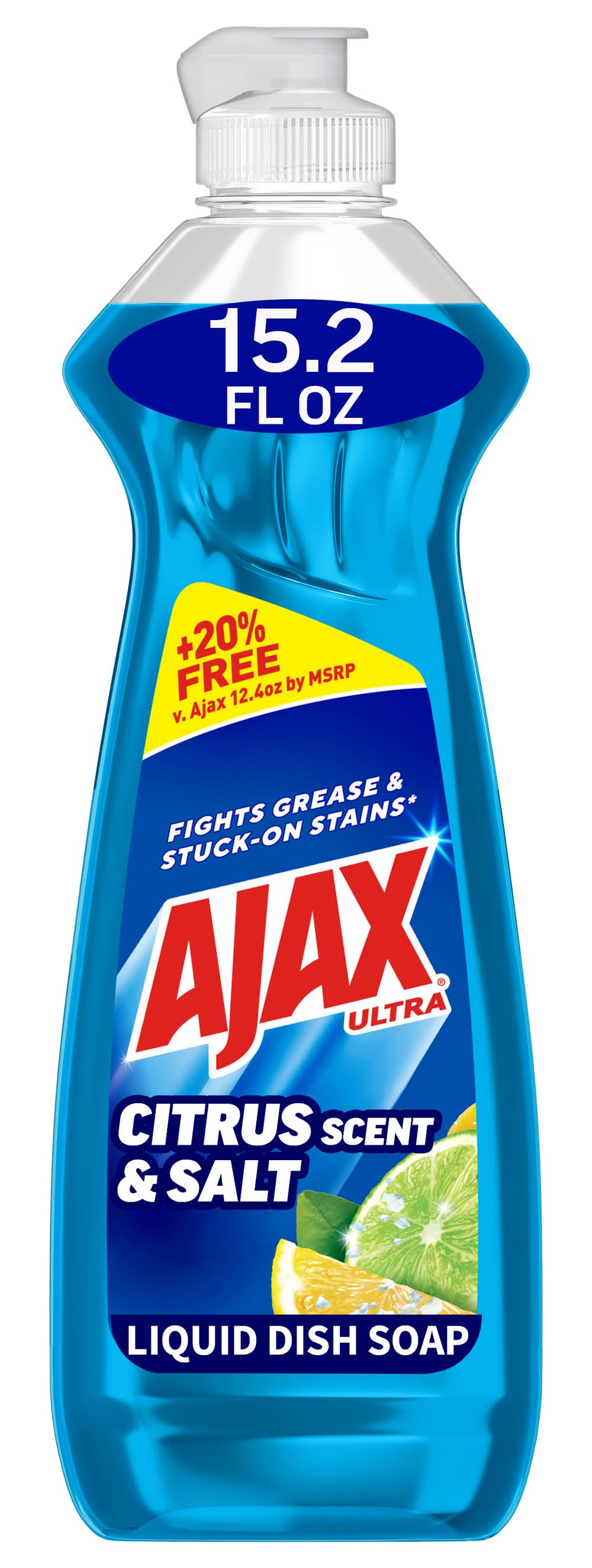 Ajax Ultra Dish Wash Liquid With Citrus Scent and Salt (12.4 fl oz)