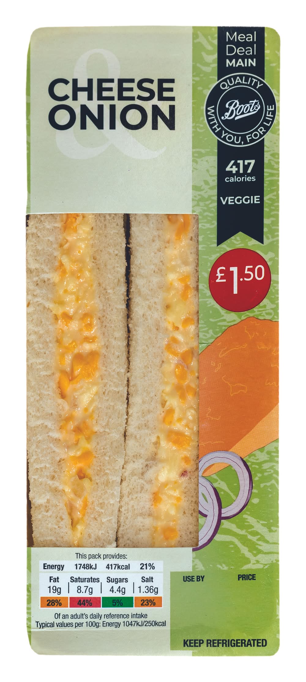 Boots Cheese and Onion Sandwich