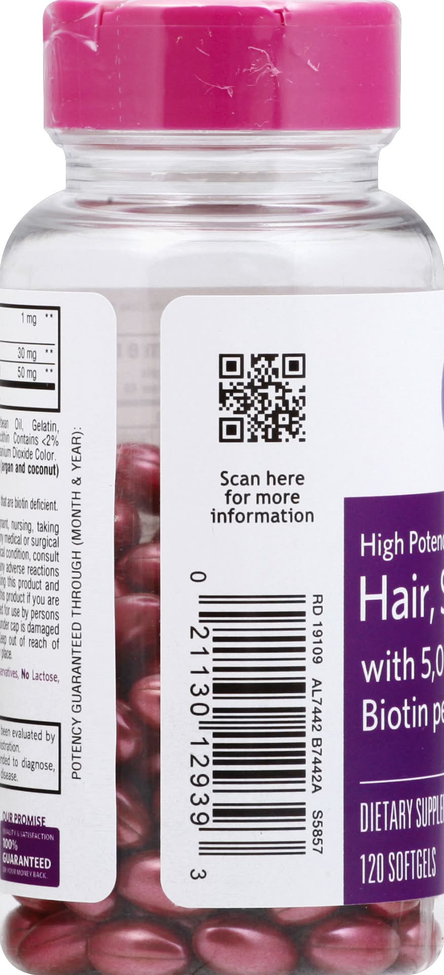 Signature Care High Potency Hair Skin & Nails Biotin 5000 Mcg (2.5 oz ...