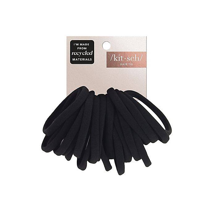 Kitsch Eco Friendly Nylon Elastics Hair Ties, Black (20 ct)