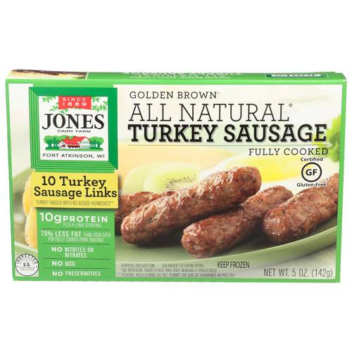 Jones Dairy Farm Golden Brown All Natural Turkey Sausage Links
