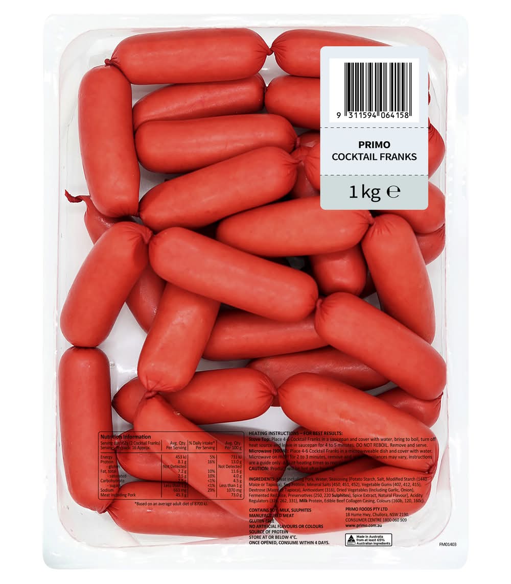 Primo Cocktail Frankfurts (1kg)