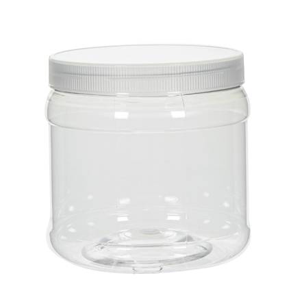 Bote plástico vitrolero transparente (1 pieza)