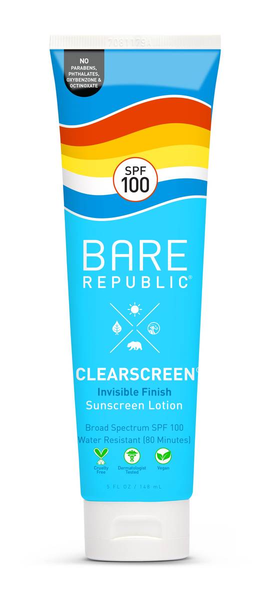 Bare Republic Clearscreen Lotion, SPF 100, 5 Fluid Ounce