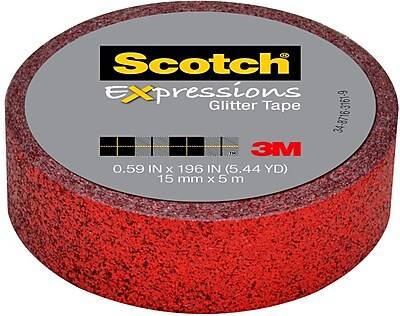 Scotch Expressions Red Glitter Tape